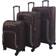 Infinity Leather Travel Suitcases - 3 delar