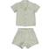 Lindex Kid's Shirt & Short Set - Light Dusty Green