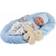 Llorens Nico Baby Doll with Blue Pillow