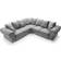 Abakus Direct Elegant Verona Light Grey Sofa 245cm 5 Seater