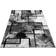 Paco Home Modern Abstract Paint Effect Grå, Vit, Svart 200.7x289.6cm