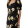 Dorothy Perkins Large Floral Button Through Midi Dress - Black