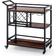 Costway 3 Tier Bar Brown Trolley Table 14x36"