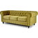 Rosdorf Park Chesterfield Gold Sofa 209cm 3 Seater