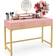 WESTREE Women Vanity Pink Dressing Table 17.7x39.3"