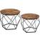 Mercury Row Apison Rustic Brown/Black Coffee Table 50cm 2pcs
