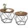 Mercury Row Apison Rustic Brown/Black Coffee Table 50cm 2pcs