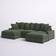 Wade Logan Ashira Green Corduroy Sofa 126.5" 5pcs 5 Seater