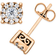 Macy's Stud Earrings - Rose Gold/Diamonds