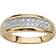 PalmBeach Sold by:Men Pave Diamond Wedding Band 1/8 TCW in 18k Gold-Plated or Platinum-Plated Sterling Silver