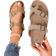 Shein Flat Summer Slippers, Large Size, Open Toe, With Belt Buckle Decorated For Casual Wear