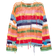 Cavia Striped Crochet Knit Cardigan - White/Multicolour