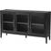 Latitude Run U-Style Black Storage Cabinet 58.2x33.9"