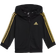 adidas Toddler Sportswear Essentials Shiny Hooded Tracksuit - Black/Gold Metallic