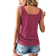 Shein LUNE Half Button Drawstring Side Tank Top