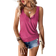 Shein LUNE Half Button Drawstring Side Tank Top