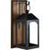 Litton Lane Suspended Arched Cutout Black/Brown Lantern 16"