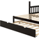 Costway Trundle Ladder Twin Bunk Bed