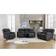 Furniture One Recliner Grey Sofa 192cm 3pcs 3 Seater, 1 Seater, 2 Seater