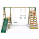 Rebo Wooden Swing Set with Deck Slide & Climbing Wall