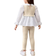 Shein Young Girl Letter Patched Flare Sleeve 2 In 1 Top & Pants