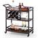 Costway Kitchen Serving Cart Rustic Brown Trolley Table 14x41"