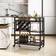 Costway Kitchen Serving Cart Rustic Brown Trolley Table 14x41"