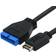 Nordic AE-115 5Gbps 3.0 USB E - 20 pin USB Header Adapter M-M 0.3m