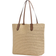 Michael Kors Eliza Extra Large Empire Logo Straw Tote Bag - Natural/Luggage