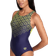 Arena Women's Kikko V Print Swimsuit - Navy/Soft Green