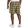 DXL Big and Tall Essentials Plaid Shorts - Olive Multi