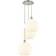 Innovations Lighting White Venetian Polished Nickel Pendant Lamp 18.5"