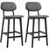 Homcom Breakfast Dark Grey Bar Stool 92cm 2pcs