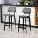 Homcom Breakfast Dark Grey Bar Stool 92cm 2pcs