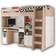 Stella Trading Unit Cabin Bed with Desk & Cupboard Space-Saving Bed 37.4x80.3"