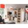 Stella Trading Unit Cabin Bed with Desk & Cupboard Space-Saving Bed 37.4x80.3"