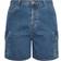 Yours Cargo Denim Shorts - Mid Blue