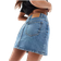 ASOS DESIGN Petite High Waist Mini Skirt - Wash Blue Denim