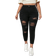 Shein EZwear Plus Size High Waisted High Stretch Ripped Capri Skinny Jeans