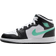 Nike Air Jordan 1 Mid GS - White/Black/Green Glow