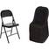 BalsaCircle Polyester Folding Loose Chair Cover Black (86.4x48.3)