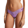 PINK Wink Lace Trim Thong Panty - Violet with Cherry Embroidery