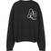 Anine Bing Women's Miles Letterman Oversized Sweatshirt Black