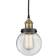 Innovations Lighting Edison Beacon Black Antique Brass/Clear Pendant Lamp 6"