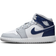 NIKE Air Jordan 1 Mid GS - White/Wolf Grey/Midnight Navy