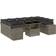 vidaXL 3269366 Loungesæt, 1 borde inkl. 9 sofaer