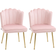 Homcom Shell Pink Armchair 88cm 2pcs