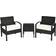 Costway 3 pcs Outdoor Rattan Patio Conversatio Bistro Set