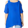 Wallis Asymmetric Blouse - Cobalt