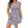Shein Frenchy Plus Size A Line Summer Women's Striped Short Flying Sleeve A-Line Dress